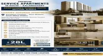  Luxury Service Apartments in Kochi Kalamassery Near Muttom Metro Station